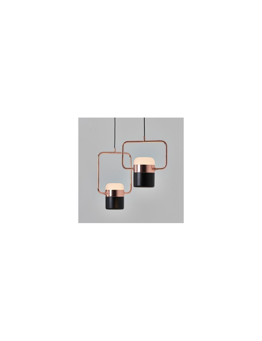 LING LED PENDANT LAMP 1 light Seed Design black + copper color back view