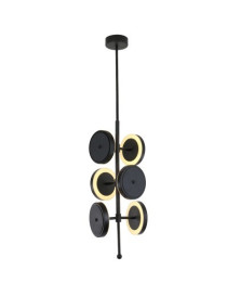 LE ROYER LED Chandelier Larose Guyon black color 6 lights front view