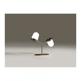 Lula Table Lamp double Penta brass color side view