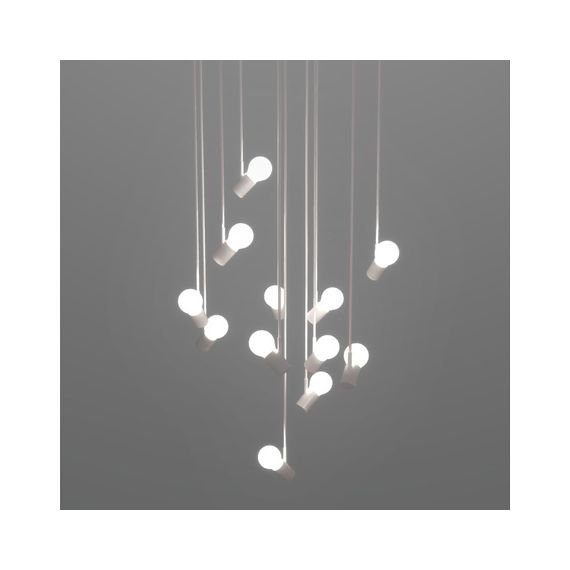 Bird Cluster Chandelier white color 12 bulbs with detail