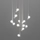 Bird Cluster Chandelier white color 12 bulbs with detail