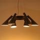 Arne Jacobsen AJ pendant lamp Louis Poulsen black color 6 bulbs side view