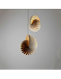 Nautilus Pendant Lamp Design Tree natural wood color back view