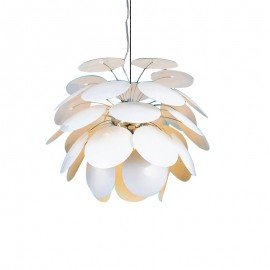 Discoco pendant lamp Marset white color front view