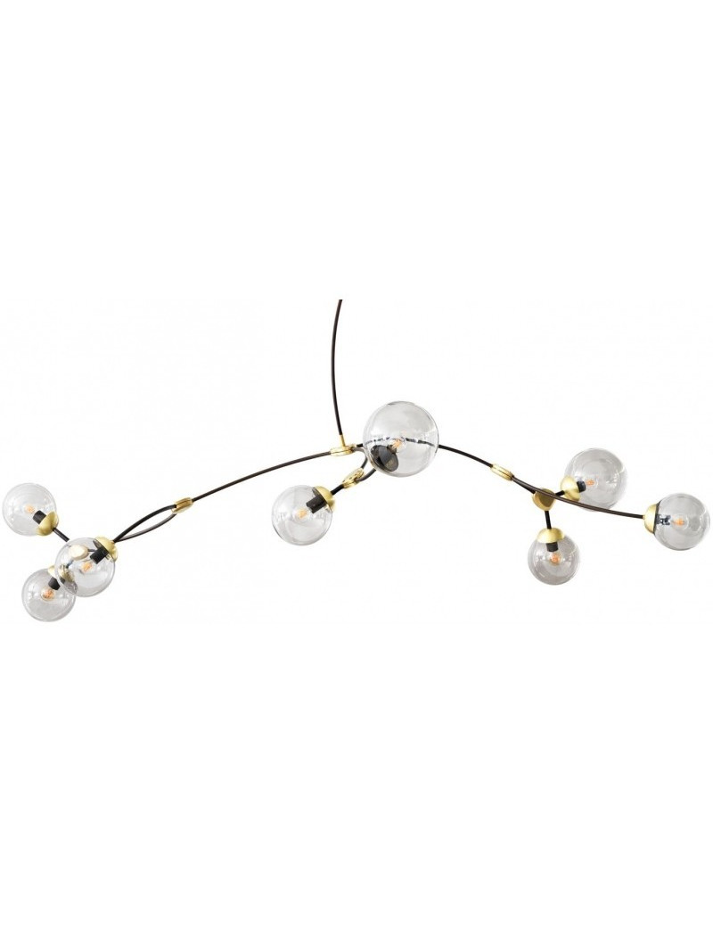 Ivy Horizontal 8 Pendant Lamp CTO lighting transparent color front view Ivy Horizontal 8 Pendant Lamp CTO lighting transparent color front view