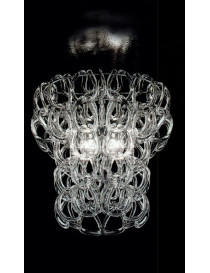 Giogali ceiling lamp Vistosi transparent color front view