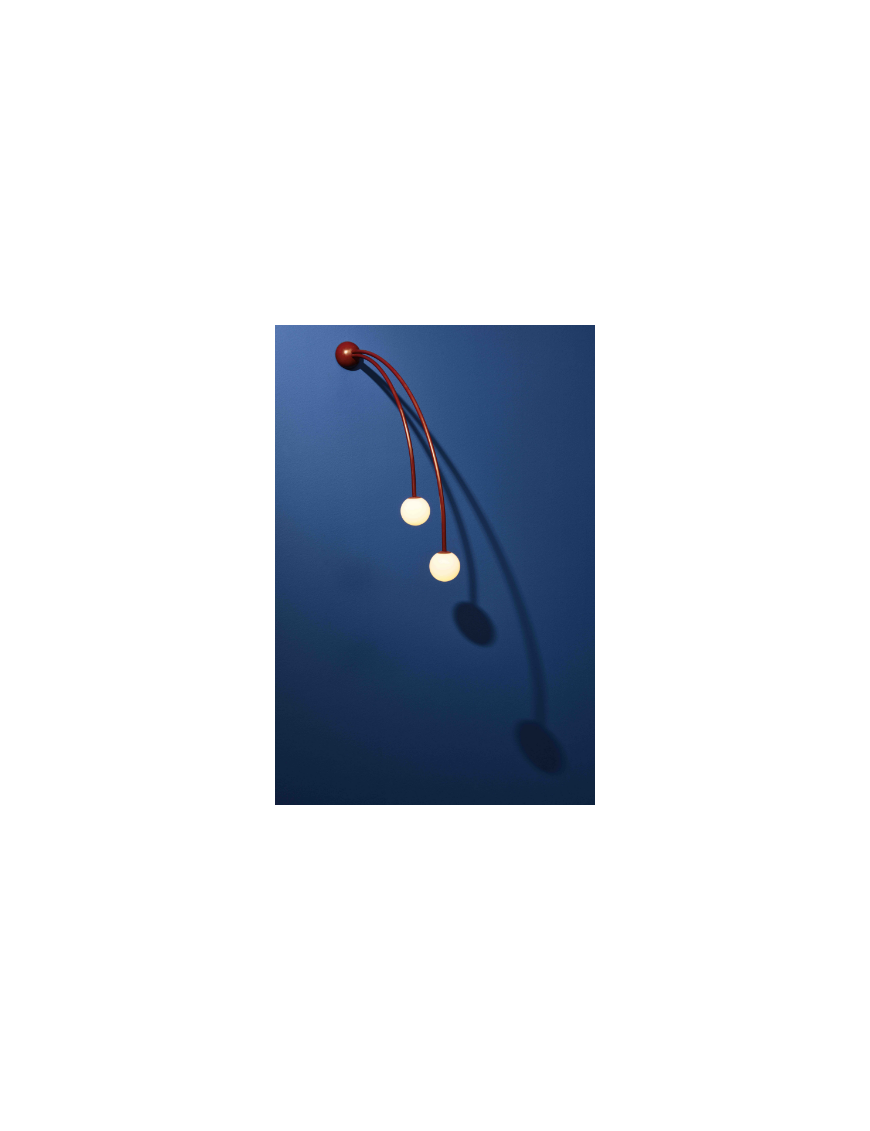 Jet Deux Wall Lamp 2 Lights Michael Anastassiades red color Jet Deux Wall Lamp 2 Lights Michael Anastassiades red color