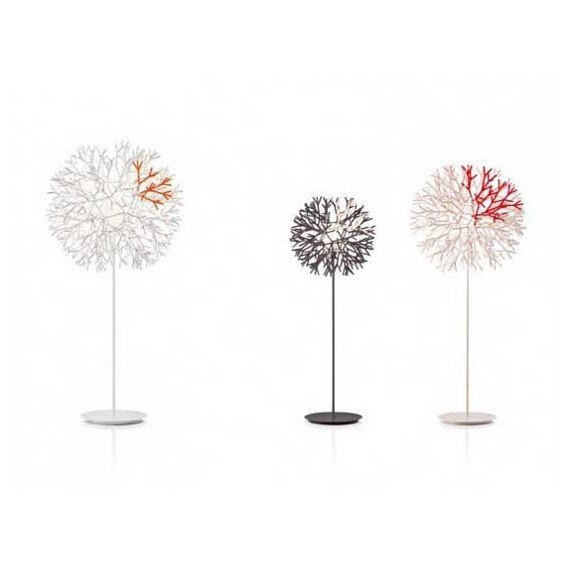 Coral floor lamp Pallucco red and white color / black and white color Diam 60cm / Diam 80cm