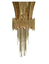 Scala Chandelier Luxxu brass color side view