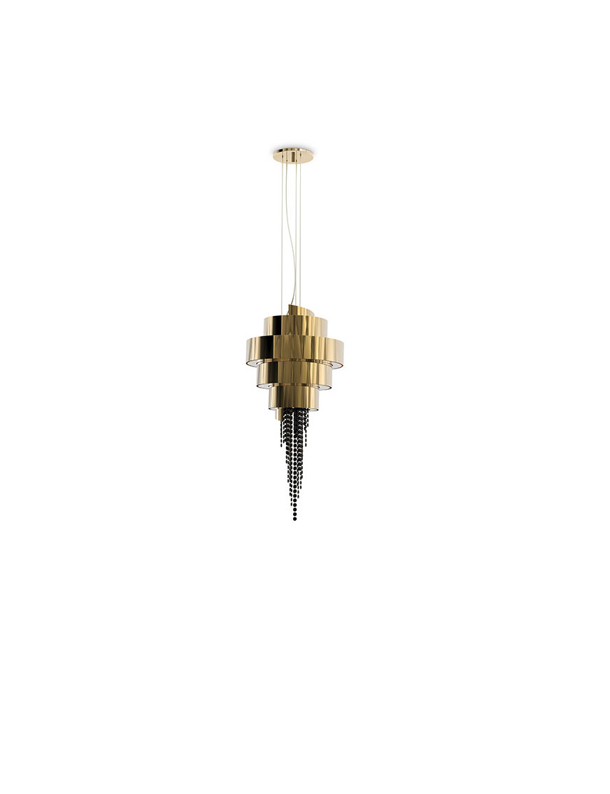 Guggenheim Pendant Lamp Luxxu gold & black color