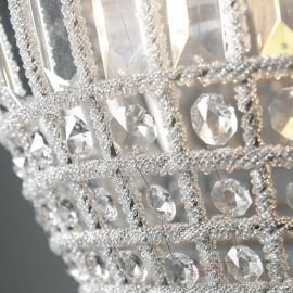 RH 19TH C. FRENCH EMPIRE CRYSTAL WALL LAMP