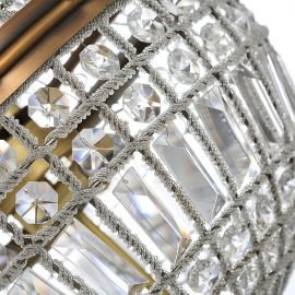 19TH C. FRENCH EMPIRE CRYSTAL WALL LAMP