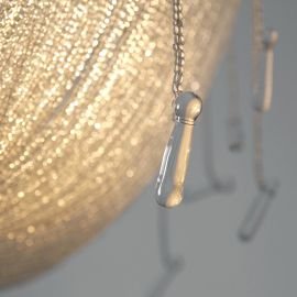 Allegra Clear Crystal Beaded Pendant Lamp - Luxury Lighting︱Woo Lighting