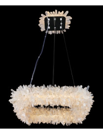 GEODE QUARTZ ROCK CRYSTAL SQUARE LED CHANDELIER