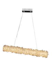 GEODE QUARTZ ROCK CRYSTAL LINEAR LED CHANDELIER