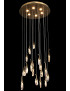 EGGPLANT QUARTZ LINEAR LED CHANDELIER