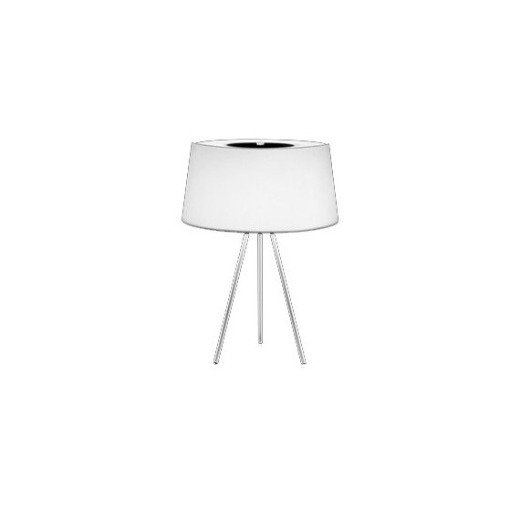 Tripod table lamp Tronconi white color front view