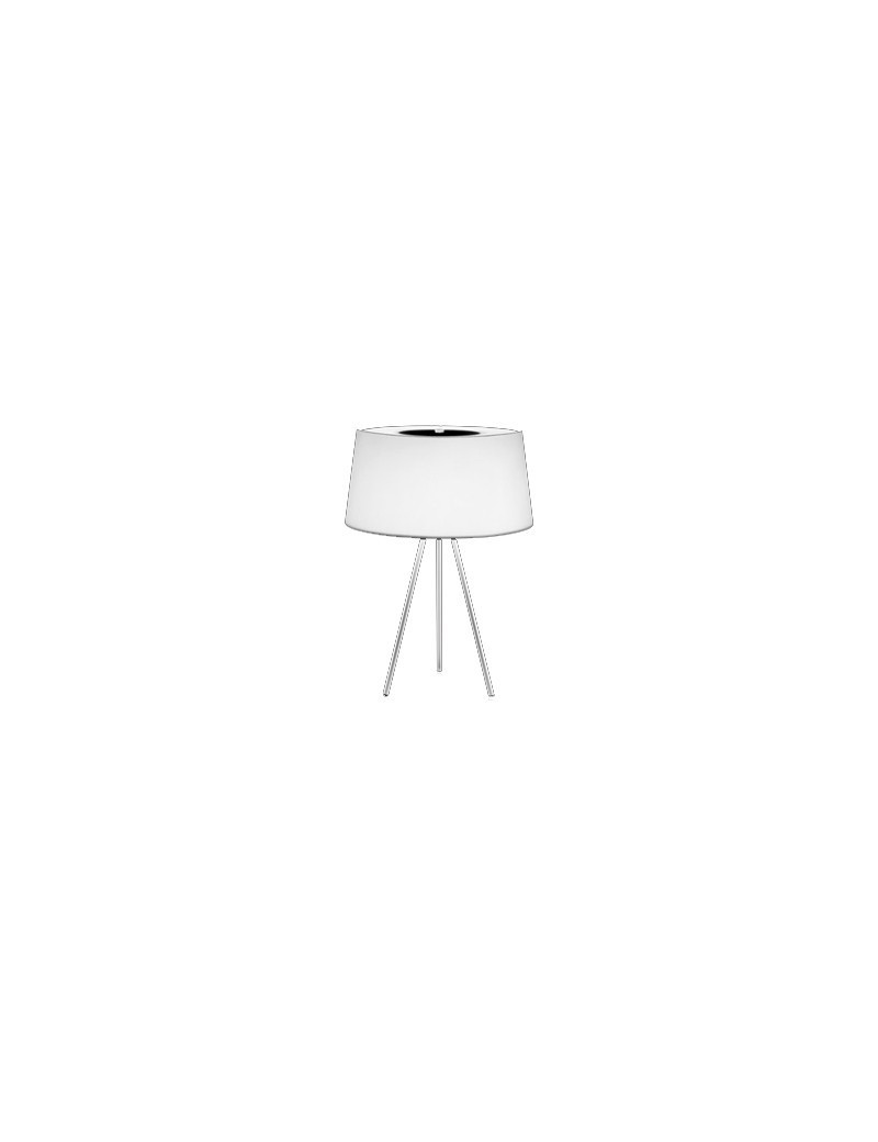 Tripod table lamp Tronconi white color front view Tripod table lamp Tronconi white color front view