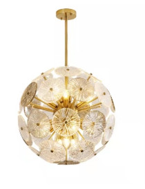 Lily Pad Round Glass Chandelier - Luxury Designer Lighting︱Woo lighting