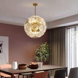 Lily Pad Round Glass Chandelier - Luxury Designer Lighting︱Woo lighting