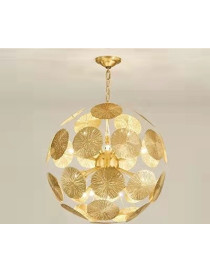 Lily Pad Round Brass Chandelier - Luxury Designer Lighting︱Woo lighting