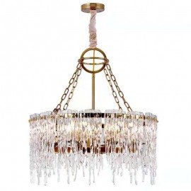 Cold Heart Ice Glass Round Chandelier - Luxury Lighting︱Woo lighting