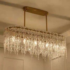 Cold Heart Ice Glass Rectangular Chandelier︱Top Luxury Woo lighting