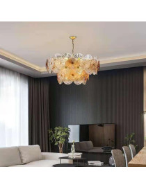 Lily Pad Glass Chandelier 2 tiers