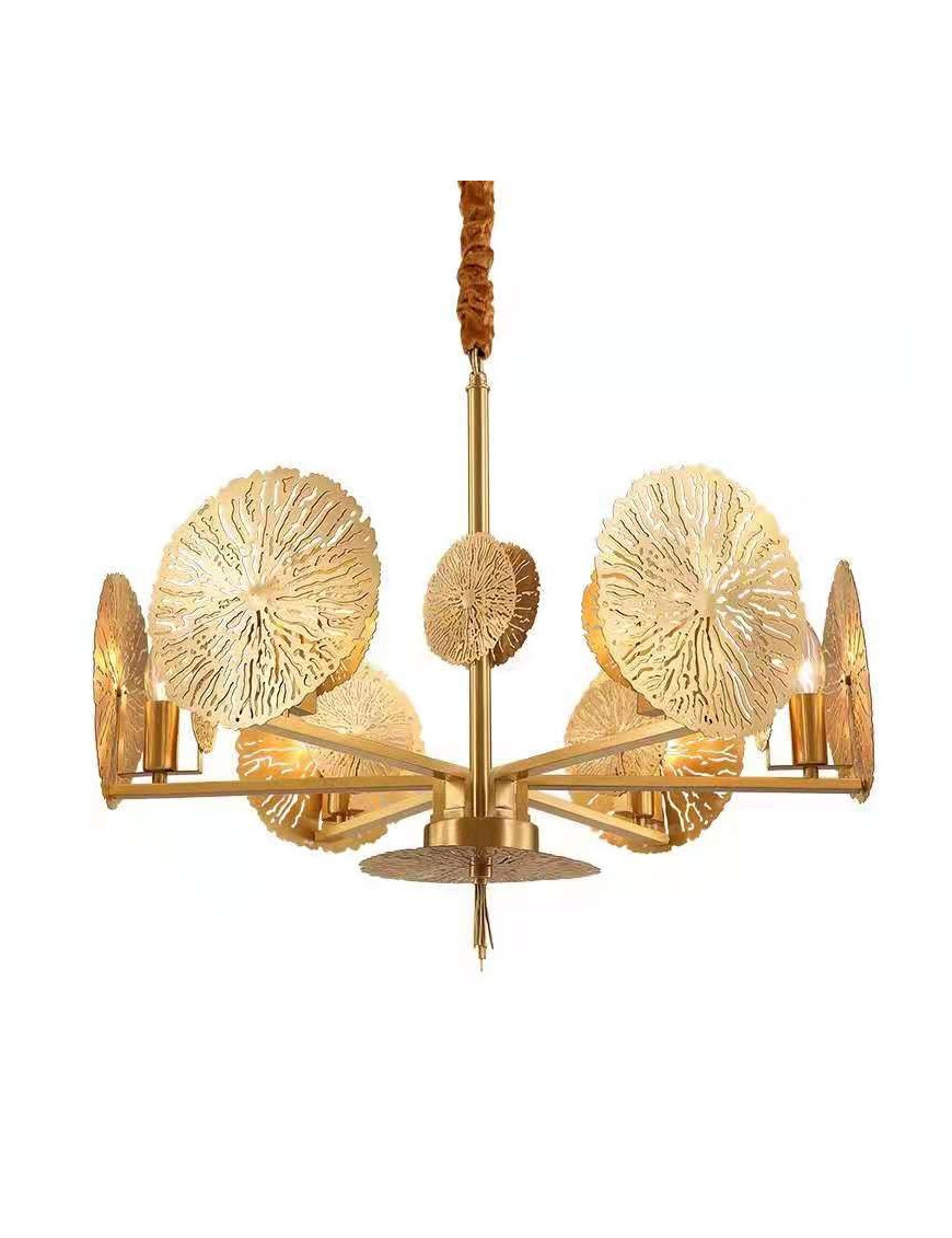 Lily Pad Brass Circular Pendant Lamp - Modern Lighting | Woo Lighting Lily Pad Brass Circular Pendant Lamp - Modern Lighting | Woo Lighting