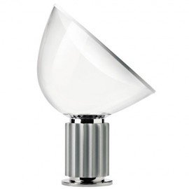 Taccia table lamp Flos silver color front view