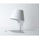 Liquid table lamp white inside the shade with white outside front view