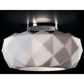 Deluxe ceiling lamp Murano Due white color front view