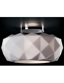 Deluxe ceiling lamp Murano Due white color front view