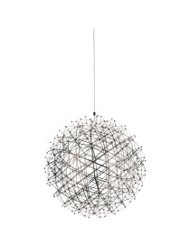 Raimond LED pendant lamp Moooi chrome color Diam 43cm front view