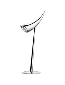 Ara table lamp Flos aluminum color front view