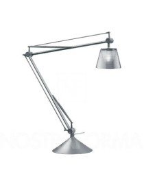 Archimoon K table lamp Flos silver color front view