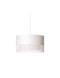 Fringe pendant lamp Bocci white color Diam 35cm front view