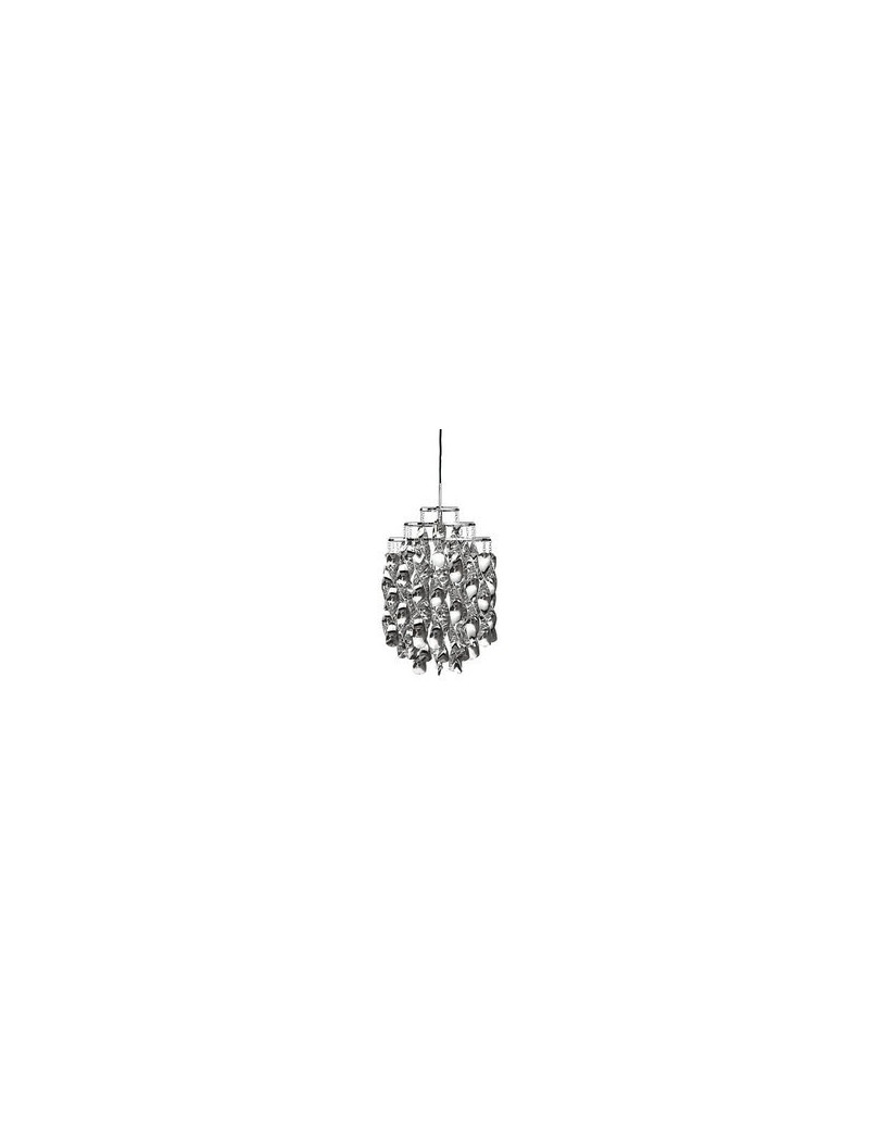 Spiral Mini pendant lamp Verpan silver color front view