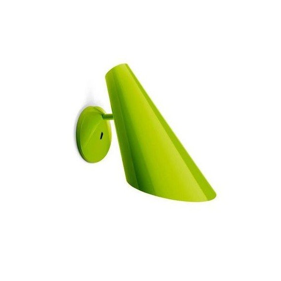 I.cono 0720 wall lamp Vibia green color front view