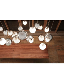 Sconfine Sfera pendant lamp Zumbotel smoked color / clear color top view