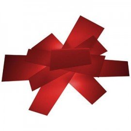 Big Bang wall lamp or ceiling lamp Foscarini red color L front view