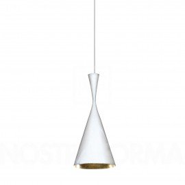 Beat pendant lamp Tom Dixon white color Tall front view
