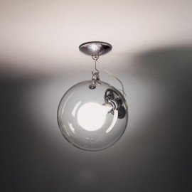 Miconos ceiling lamp Artemide transparent color diam 25cm