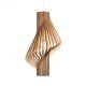 Diva pendant lamp Northern lighting natural wood color front view