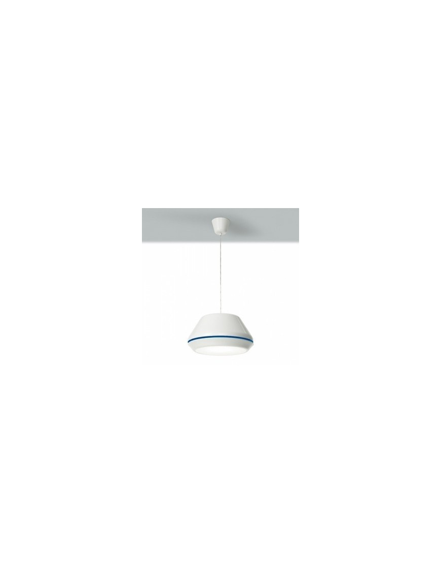 Spool pendant lamp Lucente white color front view Spool pendant lamp Lucente white color front view
