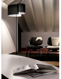 Joiin floor lamp Pallucco black color side view