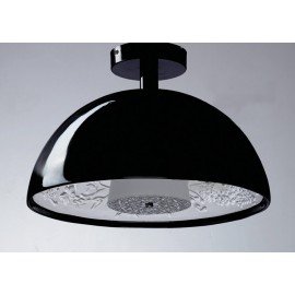 Skygarden ceiling lamp Flos black color Diam 40cm front view
