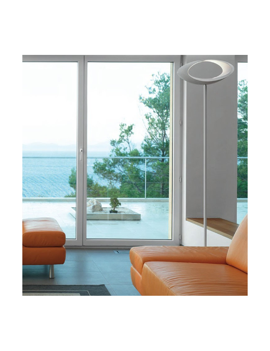 Cabildo floor lamp Artemide white color side view Cabildo floor lamp Artemide white color side view