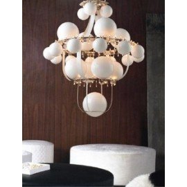 Royal BB Luxury Chandelier Quasar black color front view