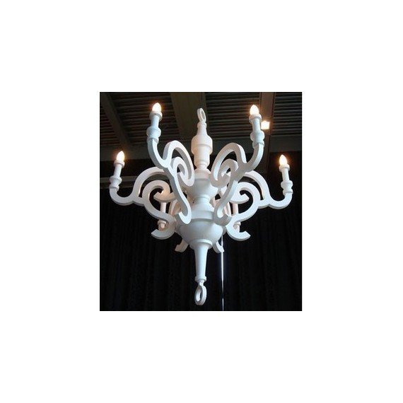 Paper Chandelier pendant lamp Moooi white color with detail